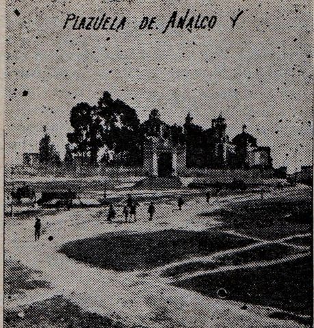 Plazuela de Analco fotografía tomada a principios del siglo XIX
